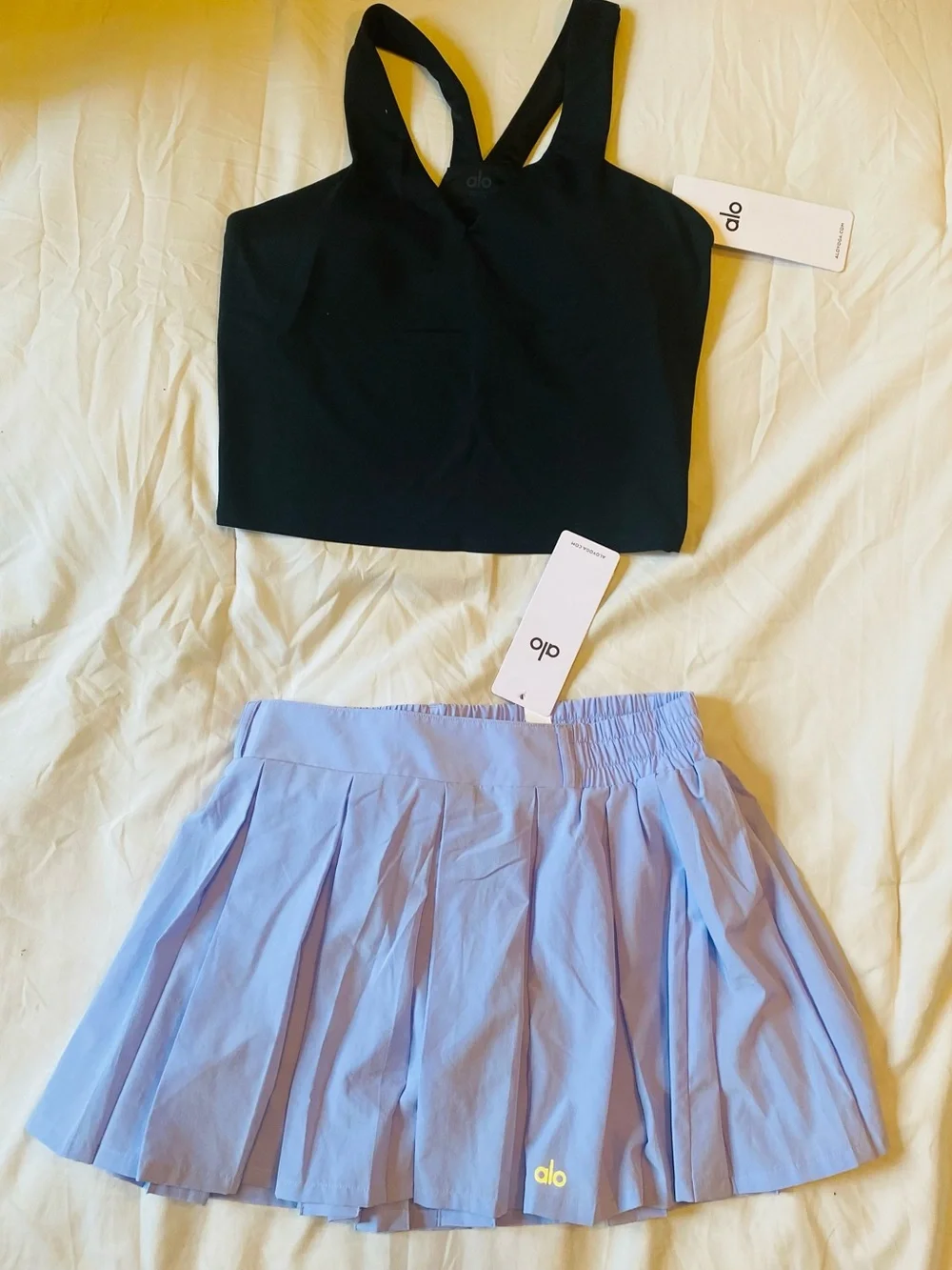 ALO Yoga : Rally Tennis Skirt . Size. M. Color Light Provence Blue